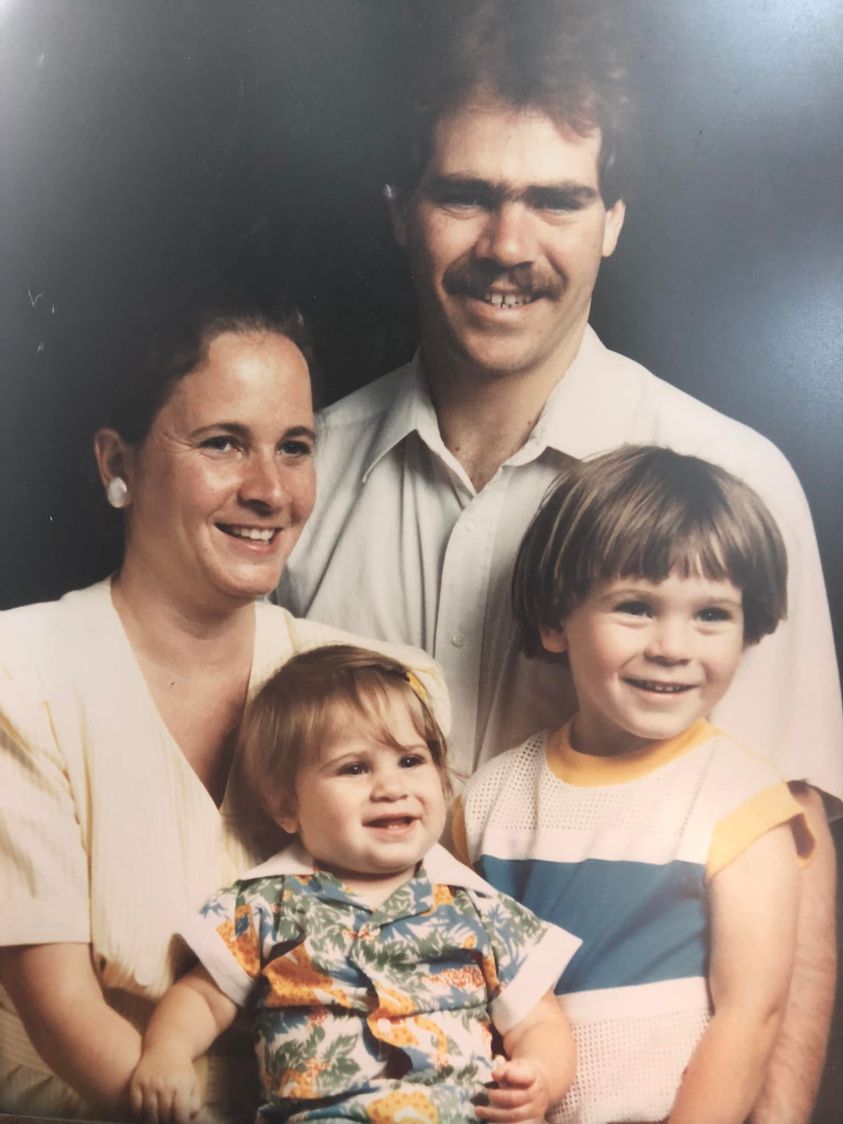The very young Anita, Sean and their children, Windy and Ryan